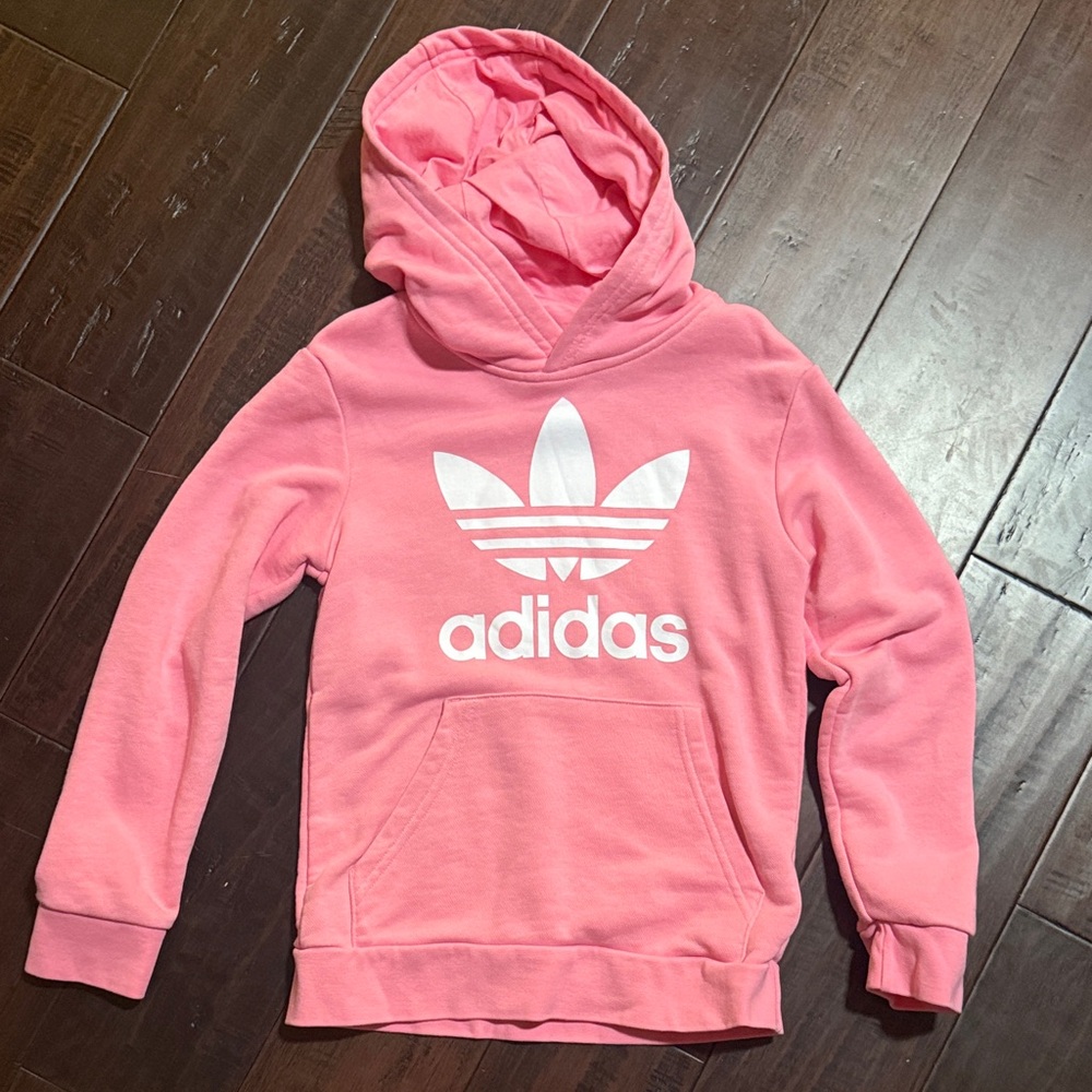 Adidas Kids Hoodie in Vibrant Pink